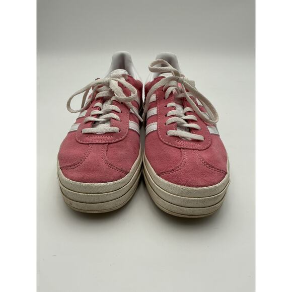 Adidas 'Gazelle' Pink Leather Bold Platform Sneaker Size 6.5 M - Picture 3 of 6